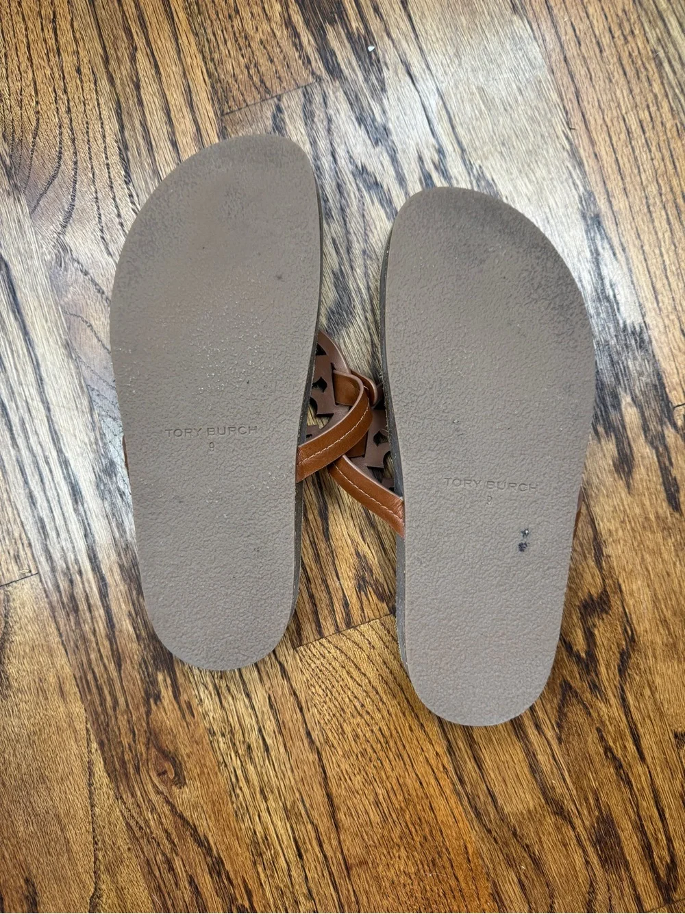 Tory Burch Miller Cloud Thong Sandals Brown Women’s 9